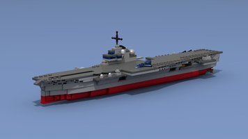 Набор LEGO MOC-17428 Aircraft carrier &Clemenceau&, 1:700 scale