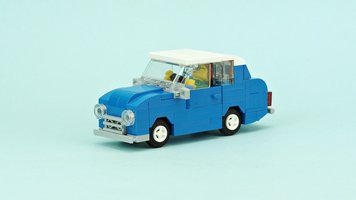 Набор LEGO MOC-19087 Vintage blue car &Syrena&