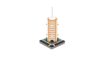 Набор LEGO T77 Micropolis - Orange Tower Office Building