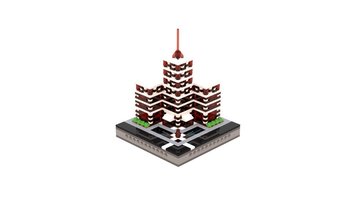 Набор LEGO T77 Micropolis - Trans Red Office Building