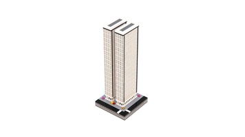Набор LEGO T77 Micropolis - Thin Twin Office Towers