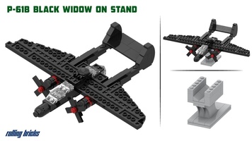 Набор LEGO P-61B Black Bird on Display Stand
