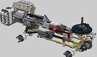Набор LEGO Бульдозер с поворотным ковшом Mk3