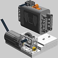 Набор LEGO Мотор для стенда с мини-фигуркой