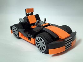 Набор LEGO Гоночный карт черный с оранжевым