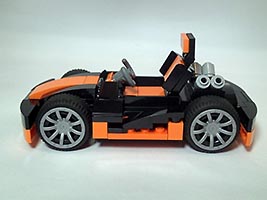 Набор LEGO Гоночный карт черный с оранжевым