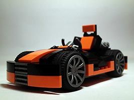 Набор LEGO Гоночный карт черный с оранжевым
