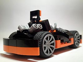Набор LEGO Гоночный карт черный с оранжевым