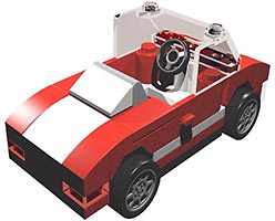 Набор LEGO Красная машина в стиле 90-х