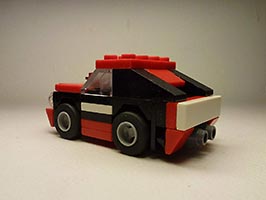 Набор LEGO Маслкар черный с красным (Мускулистая машина)