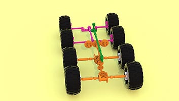 Набор LEGO 'Каракал-105 (Руикат)' - южноафриканская боевая разведывательная машина, 'Истребитель танков' XL