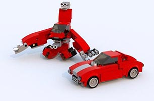 Набор LEGO Робот-трансформер (в машину с откидным верхом)