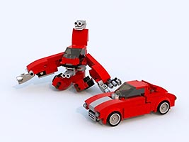 Набор LEGO Робот-трансформер (в машину с откидным верхом)
