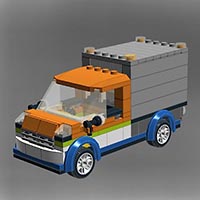 Набор LEGO Оранжевый фургон службы доставки