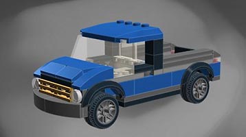 Набор LEGO Пикап синий с серым
