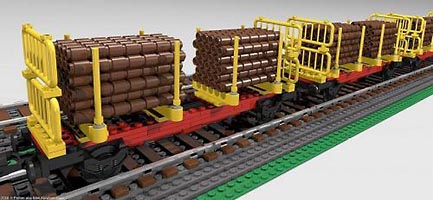 Набор LEGO MOC-5149 Вагон-лесовоз LNPS-892