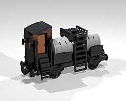 Набор LEGO Вагон-цистерна с кабинкой тормозного кондуктора (4-х колесный)