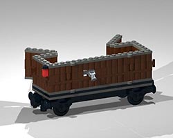 Набор LEGO Открытый вагон с дверцами (4-х колесный)