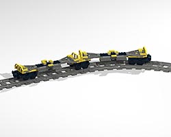 Набор LEGO Вагон-платформа для перевозки контейнеров (12-колесная)