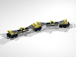 Набор LEGO Вагон-платформа для перевозки контейнеров (12-колесная)