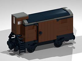 Набор LEGO MOC-5291 Вагон с кабинкой тормозного кондуктора