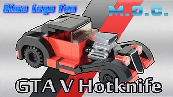 Набор LEGO MOC-5377 'Хотнайф' - маслкар (мощный автомобиль) из игры GTA 5