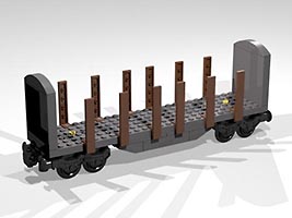 Набор LEGO Полувагон с опорами и стенами