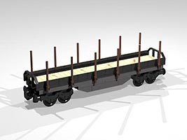 Набор LEGO Полувагон с опорами, версия 2