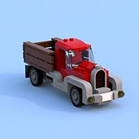 Набор LEGO MOC-5632 Красный грузовичок ('Зимняя деревня')