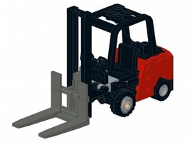 Набор LEGO MOC-5760 Красный вилочный погрузчик