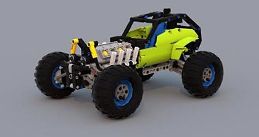 Набор LEGO MOC-5828 Джип-модификация набора 42037