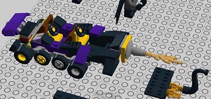 Набор LEGO MOC-5864 Длинная машина 'Кот и летучая мышь'