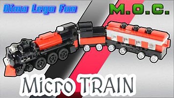 Набор LEGO MOC-5968 Паровоз в масштабе микро