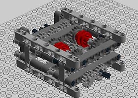 Набор LEGO MOC-6046 4-х ступенчатая коробка передач