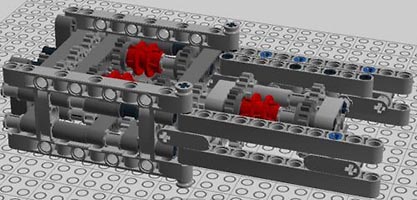 Набор LEGO MOC-6055 8-ми ступенчатая коробка передач