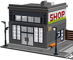 Набор LEGO Уличный магазинчик с парковкой