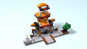 Набор LEGO Пагода, сакура и фонтан