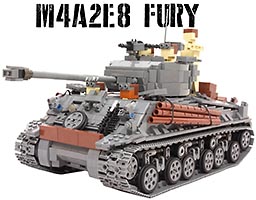 Набор LEGO MOC-6562 M4A2E8 FURY Sherman tank