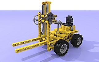 Набор LEGO MOC-6619 Studless Remake Classic 850 Forklift