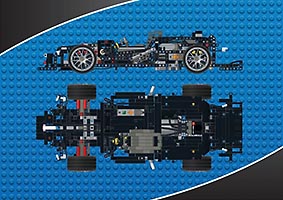 Набор LEGO MOC-6686 Mercedes-Benz AMG C63 DTM - remote PF chassis (only)