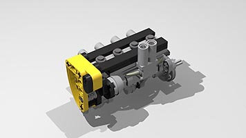 Набор LEGO Fiat 124 engine bialbero Lampredi