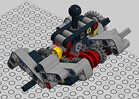 Набор LEGO MOC-6824 unusual and compact 5+R gearbox