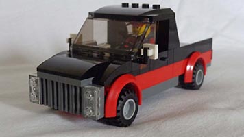 Набор LEGO Пикап черный с красным