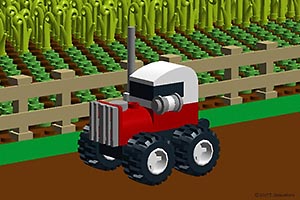 Набор LEGO MOC-7018 Tiny Red Tractor