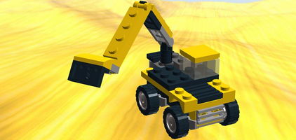 Набор LEGO MOC-7793 Экскаватор в желтом цвете
