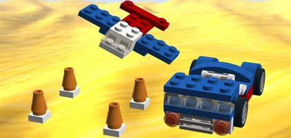 Набор LEGO 31027 alternate Airplane and Airport Tug