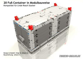 Набор LEGO MOC-7999 20 Feet Container for Linde Reach Stacker (MOC-7997) modular build