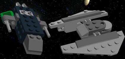 Набор LEGO 8014 TIE Striker and Transport Ship