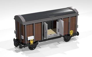 Набор LEGO MOC-8433 4-Wheel Box Wagon (SNOT, brown)