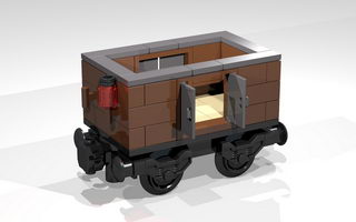 Набор LEGO MOC-8717 4-Wheel Open Wagon (mini)